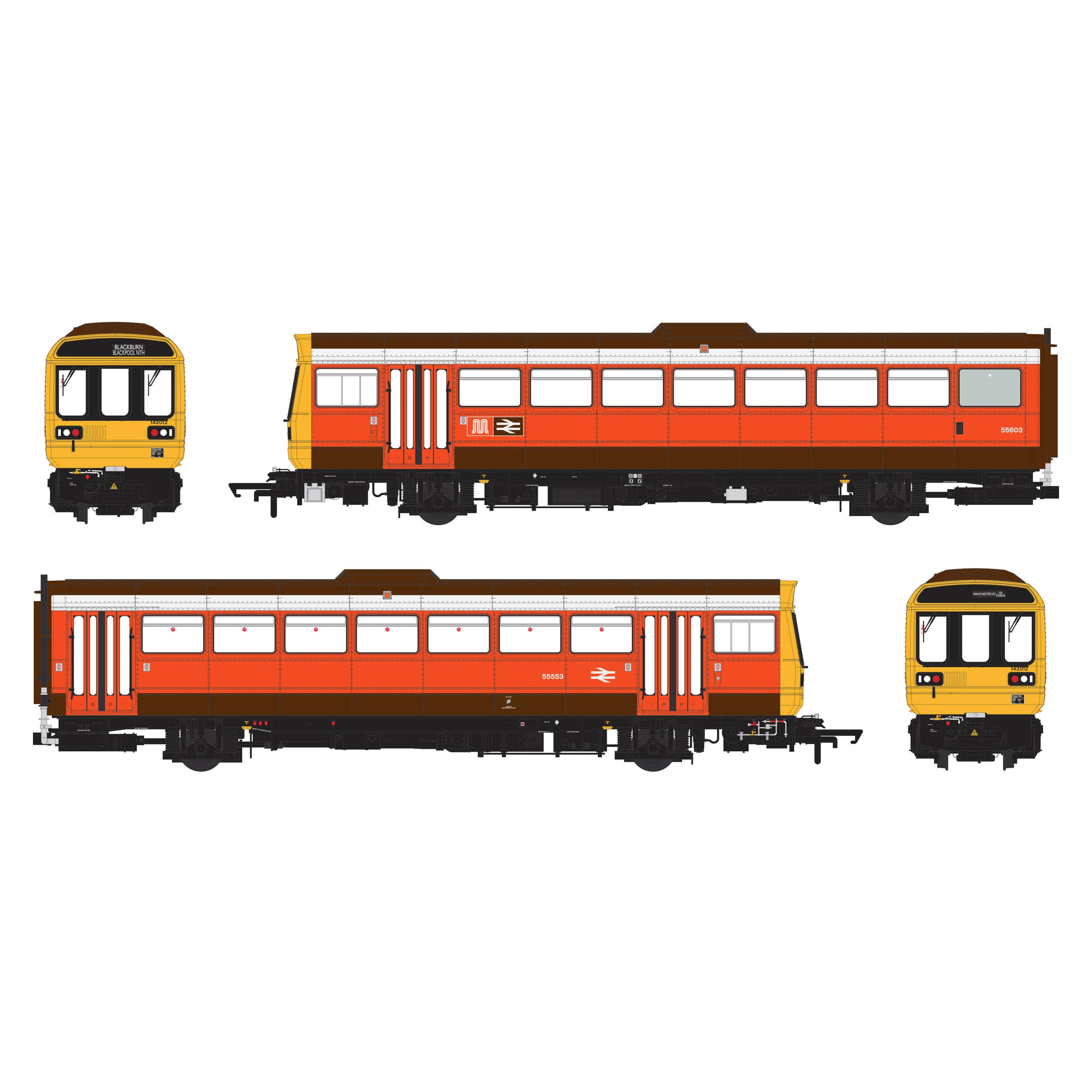 Class 142 - GMPTE Orange - 142012 - DCC Sound Fitted