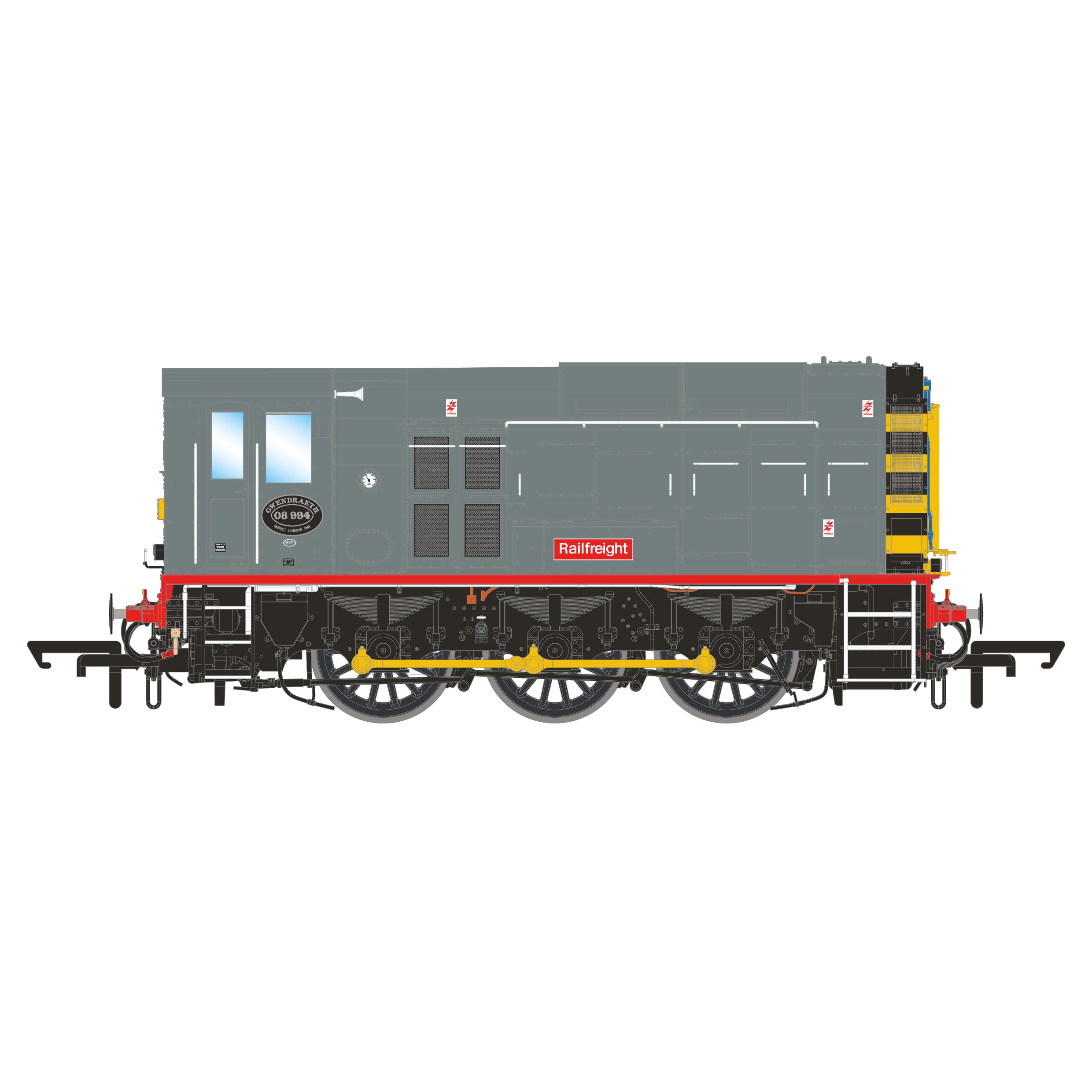 BR Class 08/9 - BR Railfreight Grey - 08994 - DCC Sound