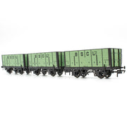 BSC (Internal User) Hopper - Pale Green, with black ironwork - Triple Pack