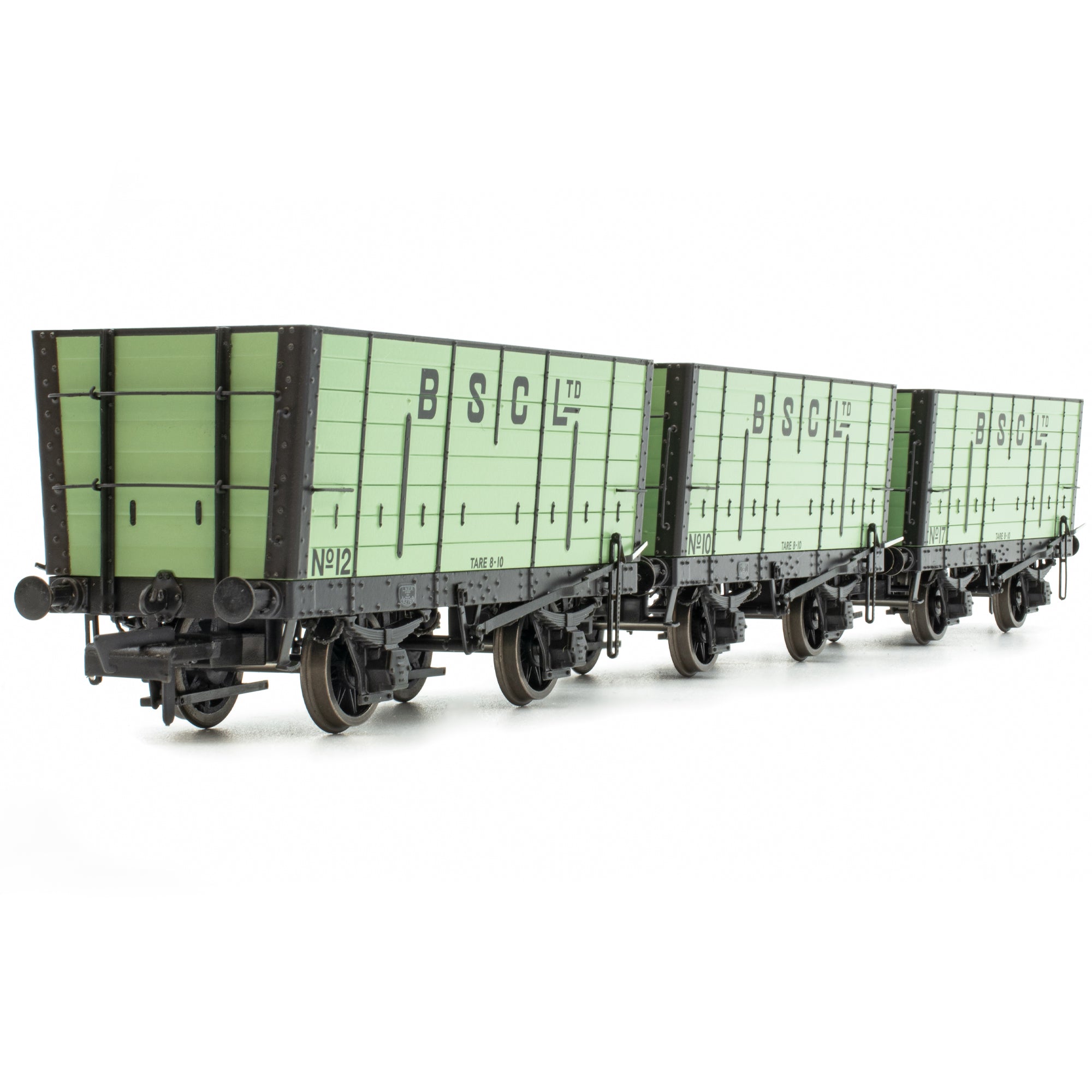 BSC (Internal User) Hopper - Pale Green, with black ironwork - Triple Pack